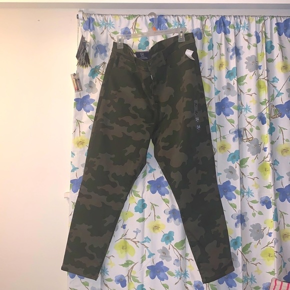 𝅺nwt GAP Skinny Jeans High Rise Camouflage Stretch Pants Size 34/18R - Picture 4 of 7